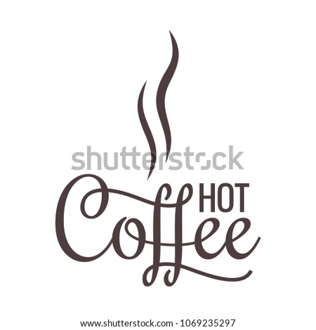 Coffee logo on white background