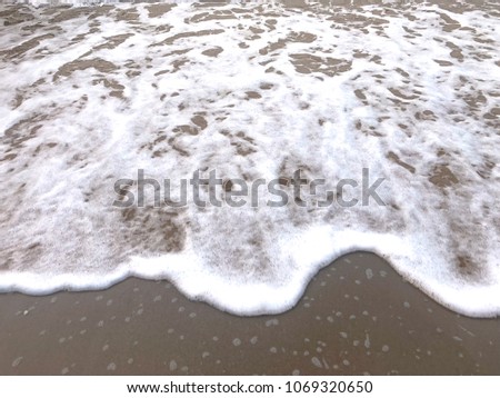 Sea wave view on sand, image picture