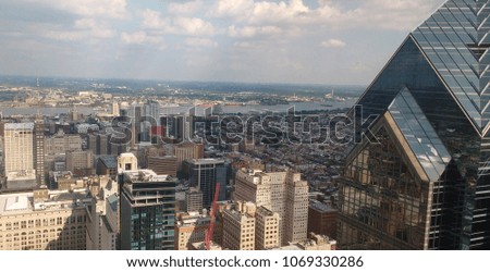 City of Philadelphia from top of skyscraper