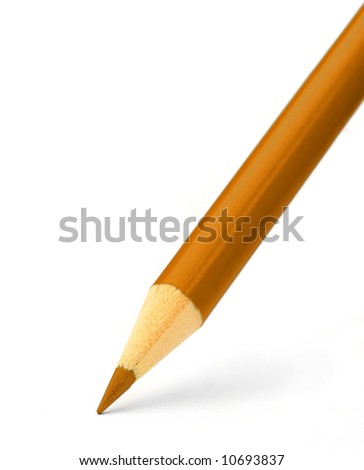 pencil close up on white