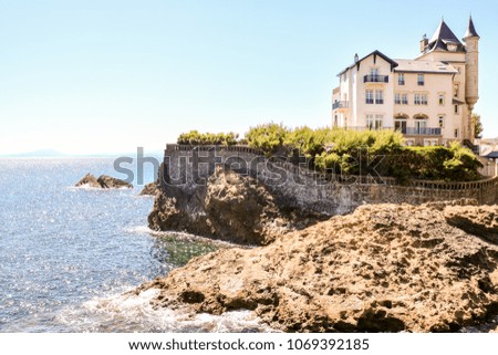 Photo picture details and landscapes of Biarritz city in France