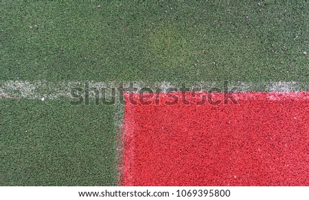 red and green artificial turf