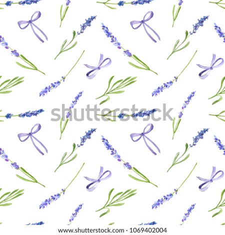 Lavender collection, painted in watercolor. Seamless Pattern. For card making, party invitations, wedding invitations, stationery, party tags, blog design, logos, digital scrapbooking, packaging, gree