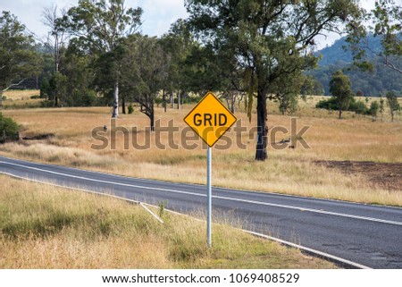 Road Sign 'GRID' in Brisbane Suburb