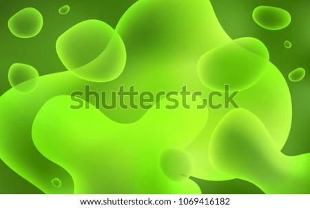 Light Green vector background with bubble shapes. Creative illustration in halftone memphis style with gradient. New composition for your brand book.