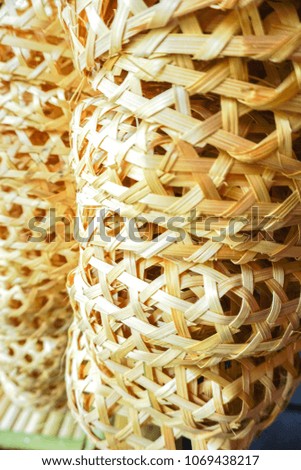 Made from handicraft bamboo.