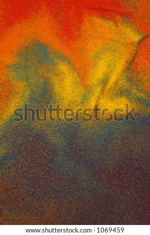 Abstract picture made of sand SunSet