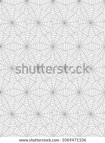 Vector seamless pattern. Modern stylish repeating texture in form of spiderweb