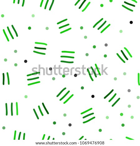 Light Green vector seamless pattern with abstract lines. Seamless Illustration with set of abstact gradient lines. Template for business cards, websites.