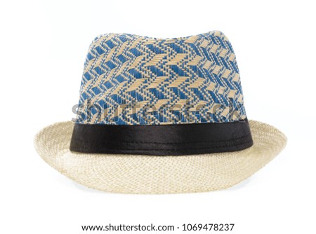 Hat weave isolated on white background.