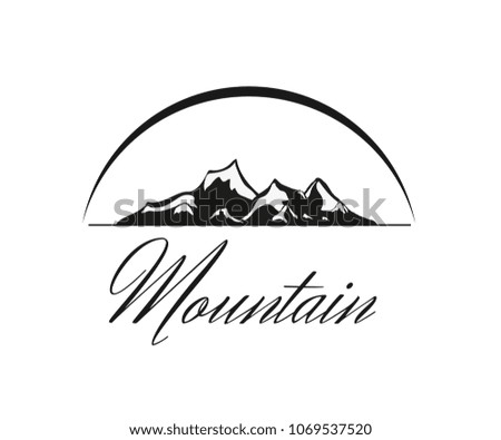  Vector mountains emblem.
vector mountain logo Mountains and travel icons. Outdoor events and camping leisure.