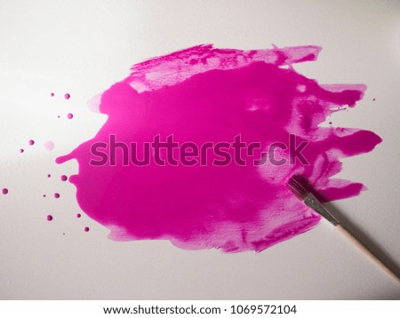 bright paint on a white Board