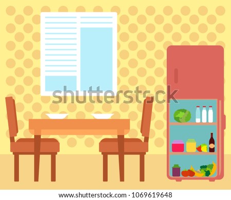 cozy kitchen room interior