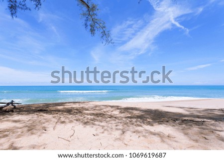 beautiful beach and tropical sea for summer and travel background