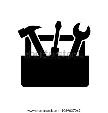 Tools Box icon. concept web buttons. vector illustration. Flat design style Royalty-Free Stock Photo #1069637069