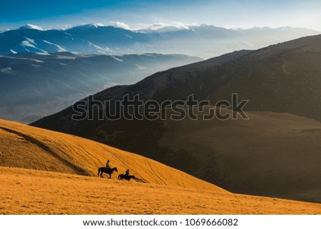 Panoramic view of Tien Shan mountains, Almaty, Kazakhstan