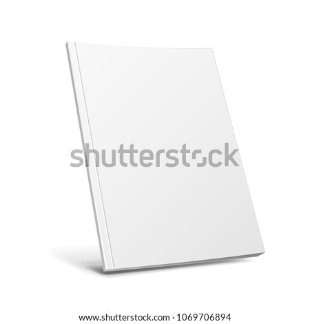 Mockup Magazine Cover, Book, Booklet, Brochure. Illustration Isolated On White Background. Mock Up Template Ready For Your Design. Vector EPS10 Royalty-Free Stock Photo #1069706894
