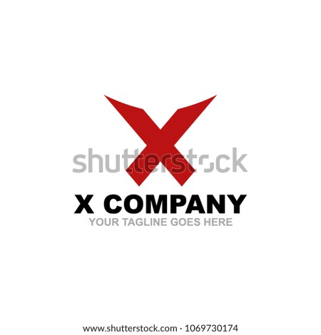 X letter logo design vector template