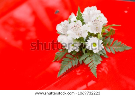 close-up beautiful wedding bouquet