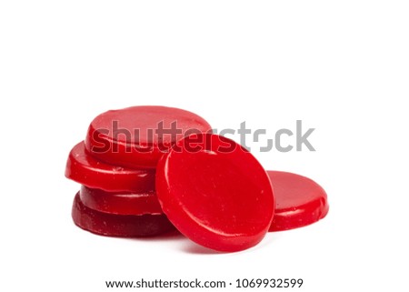 wax for depilation on white background, isolated