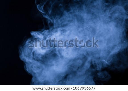 Smoke vape vapor texture for designers works - abstract photo texture of the real smoke on the black background for adding and editing as background layer in the screen regime