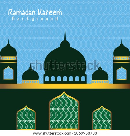 Ramadan kareem background and greeting card