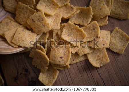 Chips cheese on a table