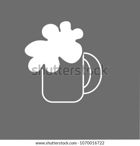 icon of a beer mug with foam on a gray background Royalty-Free Stock Photo #1070016722
