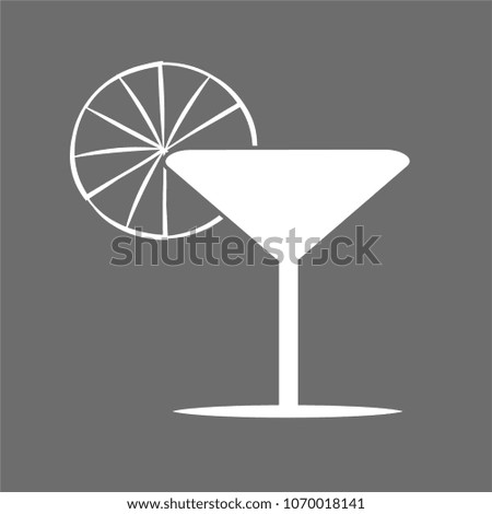 glass martini icon with fruit Royalty-Free Stock Photo #1070018141