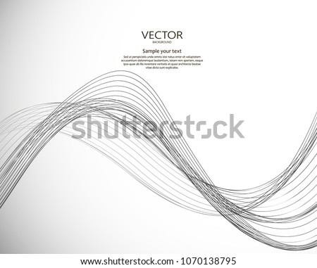 Abstract vector illustration. Waves background. Lines dynamic web design.