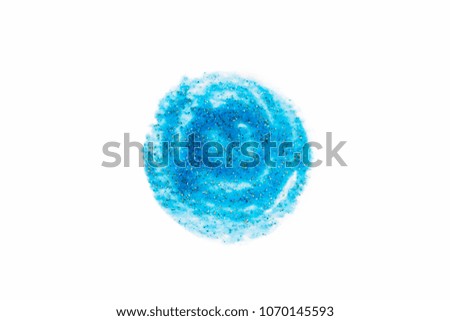 Blue color of the nail polish used to convert the drawings by hand. Isolated from white background.
Abstract style