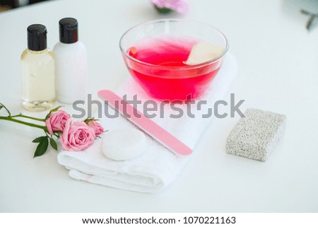 Spa. Organic Cream With Rose Oil On White Background Top View