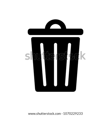 trash can icon vector Royalty-Free Stock Photo #1070229233