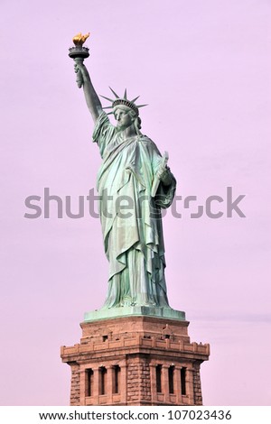 The Statue of liberty Manhattan, New York, USA.