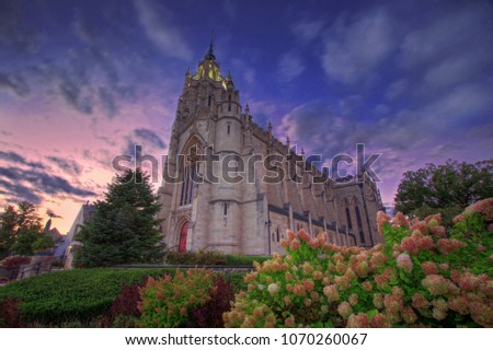 Church during the Sunset in Farmington Hills, Michigan, USA
