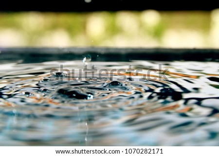 Water background / Water is a transparent, tasteless, odorless, and nearly colorless chemical substance that is the main constituent of Earth's streams, lakes, and oceans, and the fluids of most livin