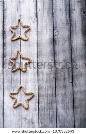 vintage stars on wooden background 