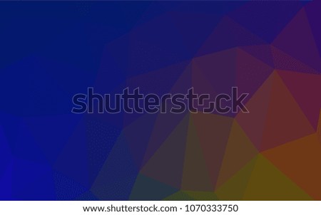 Dark Blue, Yellow vector shining triangular layout. Polygonal abstract illustration with gradient. A completely new design for your business.