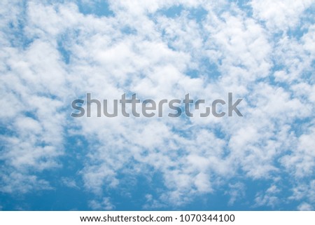 Blue sky background with clouds in clear day