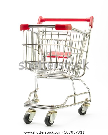 a shopping cart isolated on white