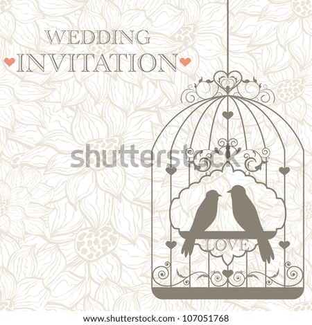 Vector pattern for wedding invitation