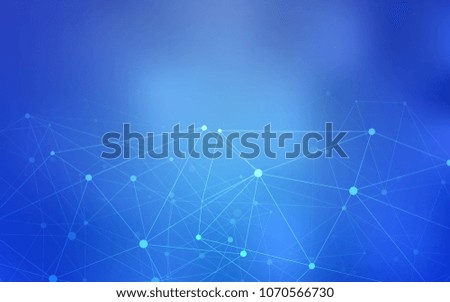 Light BLUE vector background with bubbles, lines. Colorful illustration with circles and lines in futuristic style. Completely new template for your brand book.