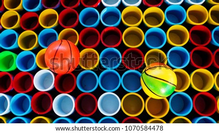 Colored plastic balls  