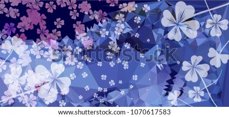 Abstract modern background with flower pattern. Raster clip art.