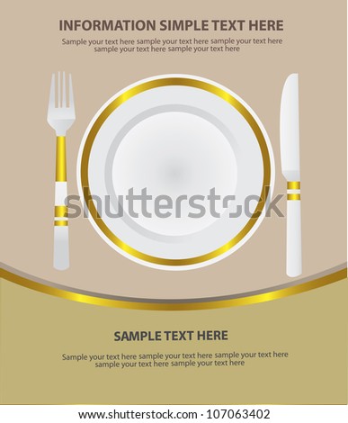 Dinner place setting,Vector