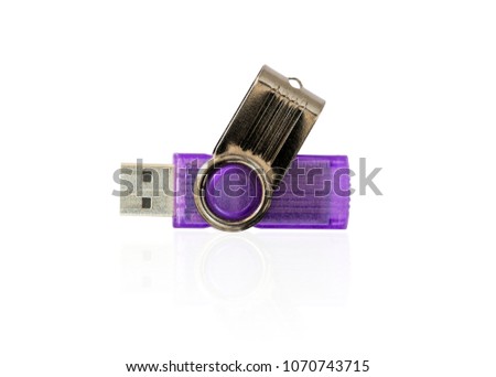 Handy drive - Usb flash memory isolated on the white background.clipping path