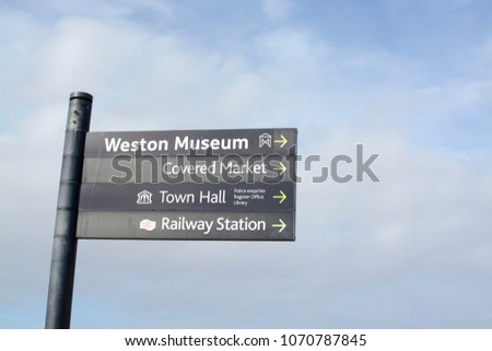 Weston Super Mare road sign 