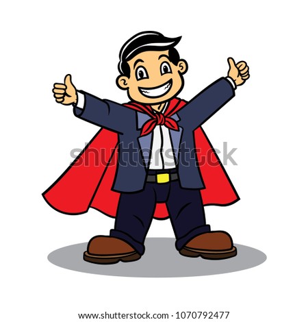 young/boy business character vector illustration