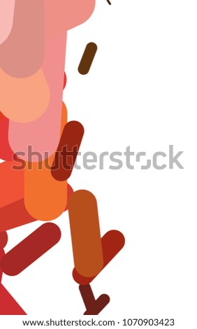 Light Yellow, Orange vertical texture with colored capsules. Capsules on blurred abstract background with gradient. The pattern can be used as ads, poster, banner for medicine.