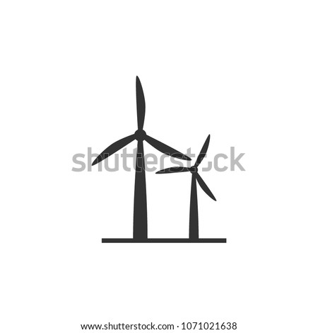 Wine turbine icon showing wind power Royalty-Free Stock Photo #1071021638